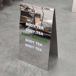 Buoyant A Frame Advertising <b>Board</b> Stainless Steel Floor Standing Sign Outdoor <b>Pavement</b> Store Front Sign <b>Board</b> - Product Image 4