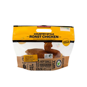 Emballage alimentaire pour poulet rôti, aliments surgelés, impression personnalisée, fermeture éclair refermable, <span class=keywords><strong>micro</strong></span>-ondable, recyclable, CPP - Product Image 2