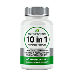 10 In 1 Melkdistel Extract Paardenionchrysanthemum N-Acetyl-L-Cysteinestandardized En Geconcentreerd 50x Extract, 60 Capsules - Product Image 1