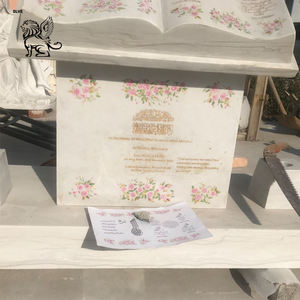 BLVE Iglesia tallada a mano Biblias famosas altares de oración católica mármol blanco Estatua de la Santa <span class=keywords><strong>Biblia</strong></span> escultura bíblica de piedra Natural - Product Image 3