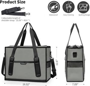 Sac à main en cuir Oxford et nylon pour femme, fabriqué en usine BSCI, avec grand porte-monnaie, sac à bandoulière de voyage - Product Image 6
