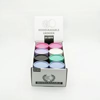 2024 personnalisé nouveau Style 55mm 2 parties en plastique broyeur de tabac dégradable coloré briquets et accessoires pour fumer