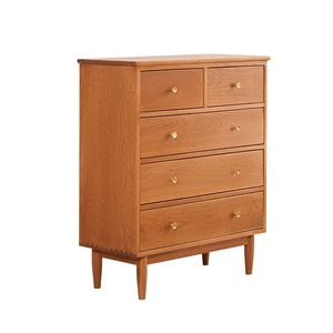 Oborozuki Five Drawer <b>Chest</b> Cherry Wood Modern Minimalist <b>Storage</b> Cabinet For Bedroom Living Room - Product Image 5