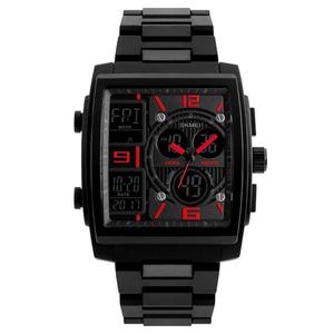 Reloj de Pulsera Multifuncional de Diseño Skmei 1274 para Estudiantes, Reloj Cuadrado Negro con Esfera Grande y Luminoso para Exteriores - Product Image 3