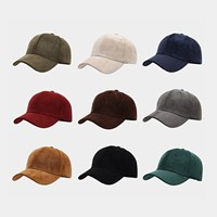 Casquette de baseball sportive unisexe en daim vintage 100 % polyester, à 6 panneaux, effet effiloché, visière courbée, unie, pour l'extérieur, modèle quatre saisons