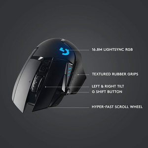 Souris de jeu sans fil <span class=keywords><strong>Logitech</strong></span> <span class=keywords><strong>G502</strong></span> Lightspeed 16000 DPI <span class=keywords><strong>RGB</strong></span> Poids réglables 11 boutons programmables Longue durée de vie de la batterie - Product Image 5