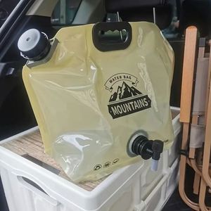 Bolsa Plegable Portátil de Gran Capacidad, Contenedor de Agua de Plástico Reforzado con Grifo para Deportes al Aire Libre, Camping y Senderismo - Product Image 3