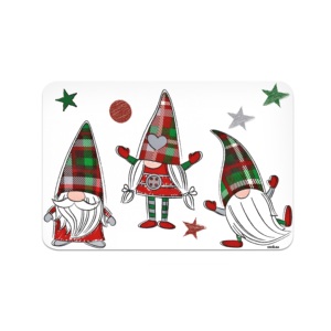 Tovagliette Excelsa Tartan Gnome in plastica 43x28,5 cm multicolore, set da 6, riutilizzabili, per uso domestico - Product Image 1