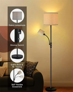 Hôtel moderne personnalisé Led chevet <span class=keywords><strong>lampadaire</strong></span> lire lampe 360 ° réglable E27 pour décor coin salon canapé tissu 110-240V - Product Image 5