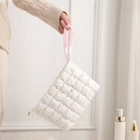 Tas kosmetik genggam kasual wanita, tas riasan lipat pola Cloud trendi baru, kantong kosmetik portabel genggam kasual hadiah promosi murah