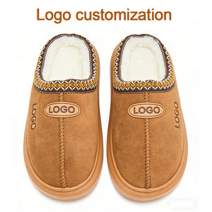 Pantuflas kadın terlik bulanık rahat kısa ayak bileği ayakkabı kapalı ve açık katır kürklü sıcak ev terlikleri kadın için - Product Image 5