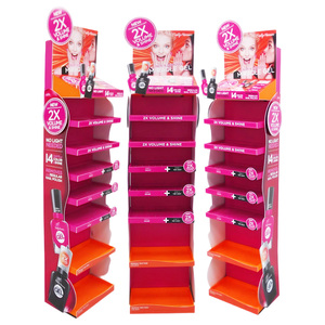 Factory Manufacturer Supermarket Retail Free Standing Pvc Plastic <strong>Display</strong> Stands <strong>POP</strong> Nail Polish Cosmetics <strong>Display</strong> Racks - Product Image 2