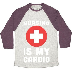 La infermieristica è la mia maglietta da baseball unisex Tri-Blend - Product Image 3