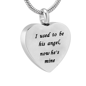 <span class=keywords><strong>Gioielli</strong></span> di cremazione a forma di cuore collana in acciaio inossidabile souvenir ciondolo intaglio che ero <span class=keywords><strong>il</strong></span> suo angelo, ora è <span class=keywords><strong>mio</strong></span> - Product Image 1