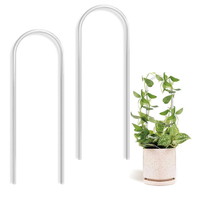 Treillis pour plantes en acrylique transparent en forme de U de 19 pouces/38 pouces avec support pour tomates, couleur et logo personnalisés pour les plantes grimpantes