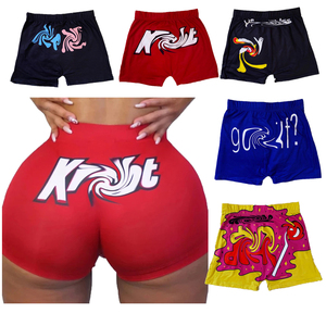Shorts de Boxeador para <span class=keywords><strong>Mujer</strong></span> Talla Grande al Por Mayor, Shorts Deportivos para <span class=keywords><strong>Mujer</strong></span>, Conjuntos Candy, Shorts de Verano Estilo Snickers - Product Image 1