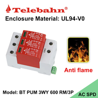 Dispositifs de protection contre les surtensions triphasés 600V Wye/3W+G 50/60 Hz, parafoudre SPD 20-50kA pour courant alternatif