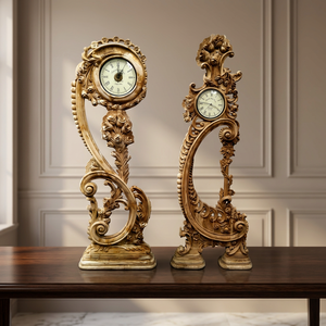 Horloge sur pied royale antique avec un design artistique moderne et un cadre en bois décoratif pour la décoration intérieure de luxe - Product Image 5