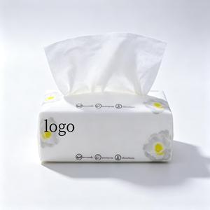 Boîte de mouchoirs en papier pour le visage, 100% pâte de bois vierge, 2 plis, non blanchi, personnalisé, pour usage domestique, jetable - Product Image 2
