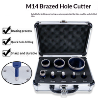 Kit de forets diamantés brasés sous vide 5/8''-11, lames de scie, couronnes diamantées, scies cloches pour granit, marbre, pierre, carrelage en porcelaine