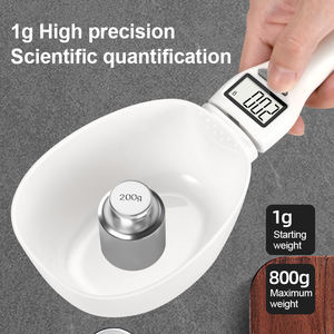Großhandel tragbare digitale Tiernahrung Futter waage 800g/1g ABS-Löffel <span class=keywords><strong>CE</strong></span> <span class=keywords><strong>ROHS</strong></span>-Zertifizierung LCD-Display 1kg maximales Gewicht - Product Image 4