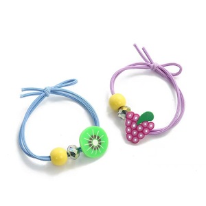 Jolie élastique à cheveux pour fille avec breloque carotte, rose, pour enfants et femmes, fabriqué en Chine - Product Image 4