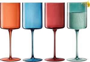 ワイングラス手作りビンテージスクエアワイングラスミュートカラフルなリブ付きスチームドグラスカラフルなアート装飾 - Product Image 4