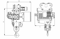 Palans de chantier NUCLEON 3 tonnes, norme européenne NRS, avec chariot électrique, palan à câble européen