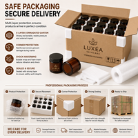 Bocaux à bougies en verre ambré haut de gamme vides de 100 ml et 250 ml avec couvercles en aluminium argenté/doré/noir pour cadeaux et artisanat