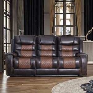 Sofás de Cuero de Lujo Modernos para Sala de Estar, Juego de Muebles para el Hogar, Sofá Reclinable Eléctrico con Puerto USB, Sofá Seccional - Product Image 4