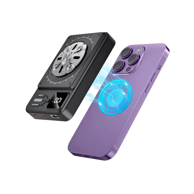 10000mAh Magnetic Wireless USB C Mobile Power Bank,22.5W Super Fast LED Display Phone Battery Pack With Fidget Spinner
