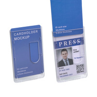 Porte-cartes d'identité horizontal en plastique ABS dépoli OEM ODM avec fente pour le pouce, distributeur de badges rigides