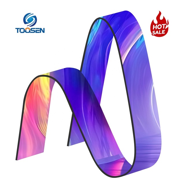 Flexible LED Screen P2.5 7680Hz 6000cd Curved Bendable Soft Module LED Display Curved Wall Pillar Column Circular Advertising