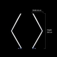 Arche de mariage à éclairage LED RVB au design géométrique pour la décoration de la maison, de l'hôtel, du banquet et du centre de mariage