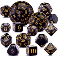 Vente en gros jeu de dés personnalisé 15 pièces dés polyédriques jeu de D3-D100 jeu de dés pour le MDN jeux de rôle RPG jeux de société
