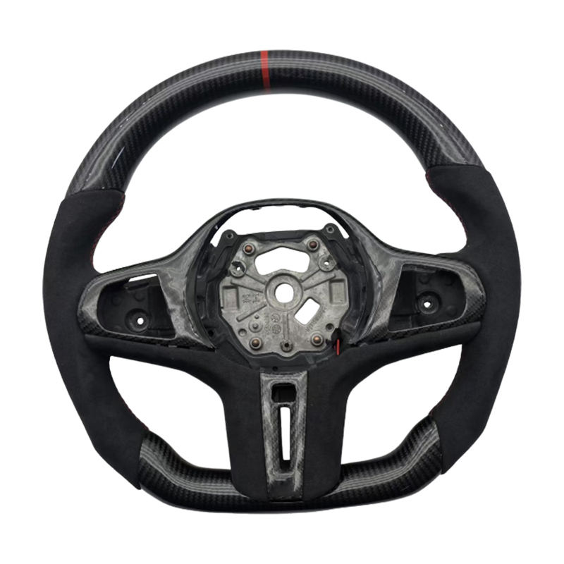 Alcantara + คาร์บอนไฟเบอร์ + แถบสีแดงด้านบน + เย็บสีแดง