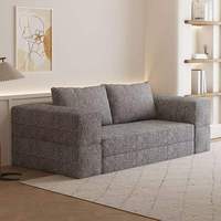 Canapé 2 places compressé sous vide avec lit d'appoint escamotable en mousse à mémoire de forme – Mobilier multifonctionnel moderne
