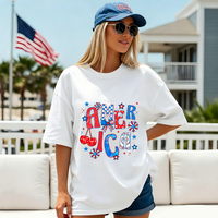 Impression DTF personnalisée en gros, motif Jour de l'Indépendance, transfert thermique à repasser pour vêtements et t-shirts