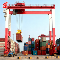 Grue portuaire à pneus pour conteneurs de 40 et 45 pieds, équipement de manutention logistique portuaire, certification CE
