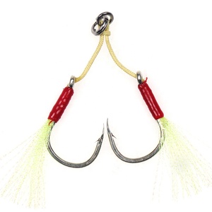 Mustad 3/0# 5/0# 7/0# slow pitch jig assist hooks Double assist jigging hooks