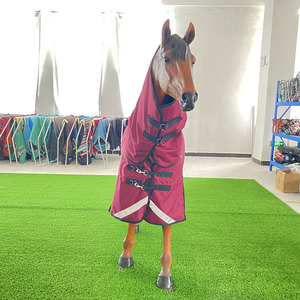 Tùy Chỉnh Màu Sắc Thoáng Khí Anh Kích Thước Ngựa Mưa Thảm Bền Ripstop Với Bông Lông Cừu Làm Đầy Mùa Đông Không Thấm Nước Ngựa Thiết Bị - Product Image 4