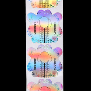 Muestra de Marca Privada <span class=keywords><strong>2022</strong></span>, 500 Piezas de Moldes de <span class=keywords><strong>Uñas</strong></span> de Acrílico con Forma de Mariposa, Moldes de Gel para <span class=keywords><strong>Uñas</strong></span>, Color Mágico Holográfico, Moldes de Arte de <span class=keywords><strong>Uñas</strong></span> de Aluminio - Product Image 5