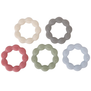 <b>Silicone</b> Nine-<b>Bead</b> Food-Grade Infant Teething Stick Boilable Baby Teether for 0-24 Months - Product Image 4