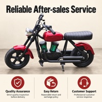 Moto électrique tout-terrain pour enfants 24V 200W avec batterie au lithium, cadre en acier, mini moto tout-terrain avec pneus en caoutchouc gonflables de 12 pouces et éclairage LED