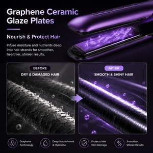 Plancha de Pelo Eléctrica Torlin con Degradado Morado, Pantalla LED Digital, Placas con Temperatura Ajustable, para Peinado en Salón y en Casa - Product Image 6