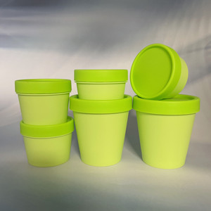 2022化粧品グリーンポットジャー50ml100ml200ml空のプラスチックスクラブジャー広口空のプラスチック容器化粧品 - Product Image 5