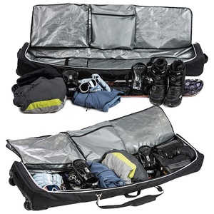 กระเป๋าใส่อุปกรณ์สกีขนาดใหญ่220ซม. กำหนดได้เองกระเป๋าเดินทางล้อลากกันน้ำสำหรับสโนว์บอร์ดสกีกระเป๋าสกีระดับพรีเมี่ยมสายรัด - Product Image 5