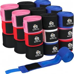 Fasce per <span class=keywords><strong>Mani</strong></span> da Boxe MMA Kick Boxing Allenamento Colore e Logo Personalizzati Traspiranti Unisex Stile Messicano Wrestling Festa di Compleanno - Product Image 5