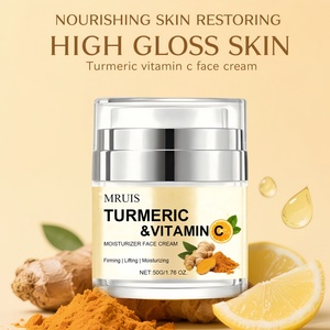 Venta al por mayor de marca privada 50G <span class=keywords><strong>crema</strong></span> hidratante facial cúrcuma vitamina C glicerina ayuda a reafirmar y suavizar la hidratación de la piel - Product Image 2