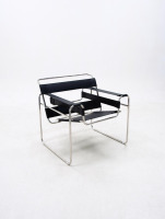 Fauteuil de salon classique de style Bauhaus, fauteuil d'appoint en acier tubulaire
